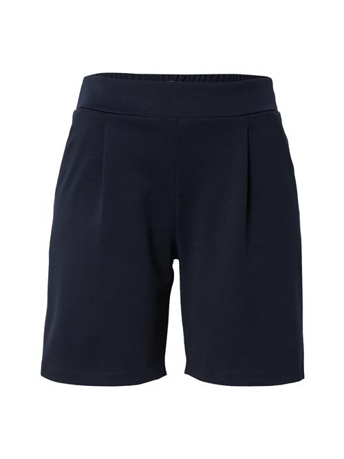 ICHI Bukser med lægfolder  mørkeblå