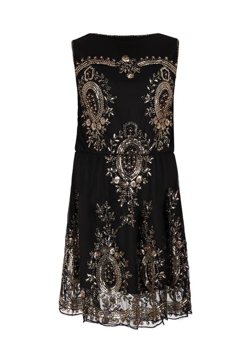 NAEMI Coctailkjole  beige / guld / sort