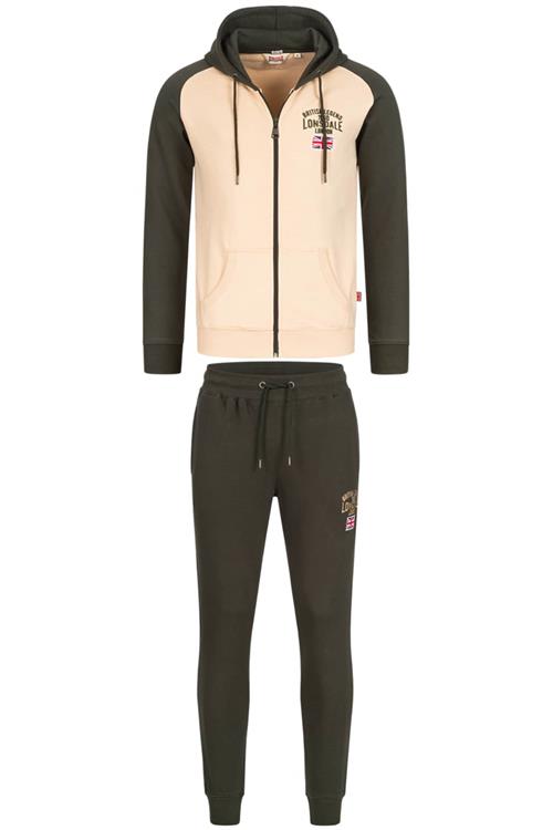 LONSDALE Joggingdragt 'STRETTON'  creme / oliven