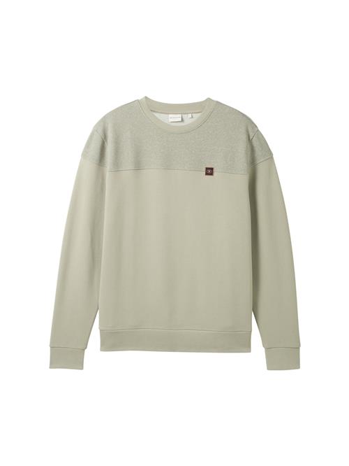 TOM TAILOR Sweatshirt  pastelgrøn / hvid