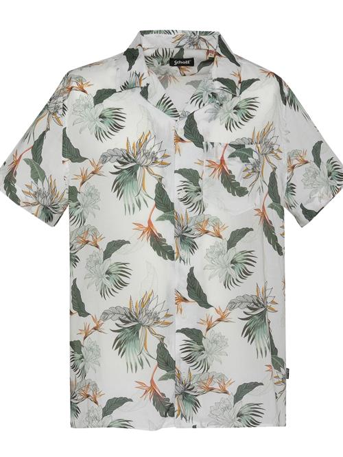 Schott NYC Skjorte 'SHRIVERA'  grøn / lysegrøn / hvid