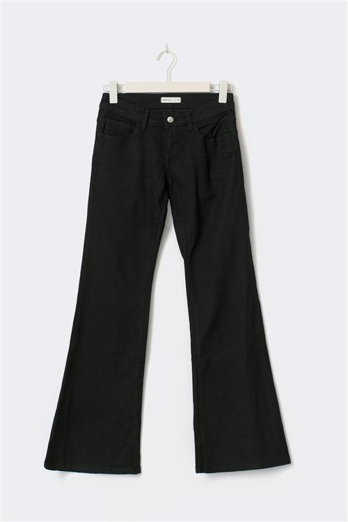 Gina Tricot - Ultra low flare tall jeans - ultra low waist - Sort - 40 - Dame