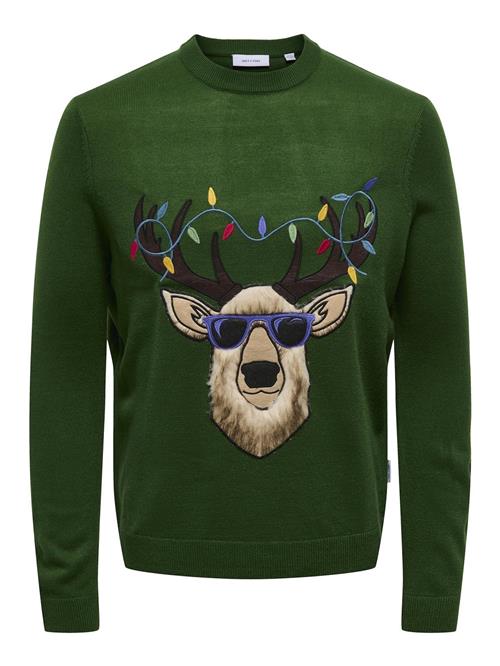 Only & Sons Pullover  beige / blå / mørkebrun / grøn