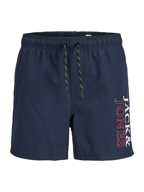 Jack & Jones Junior Badeshorts 'JPSTMaui'  navy / hindbær / hvid