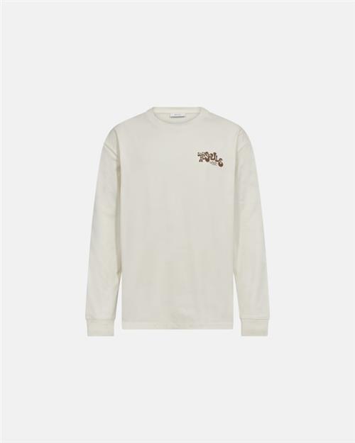 Langærmet t-shirt | 100 bomuld | Off white