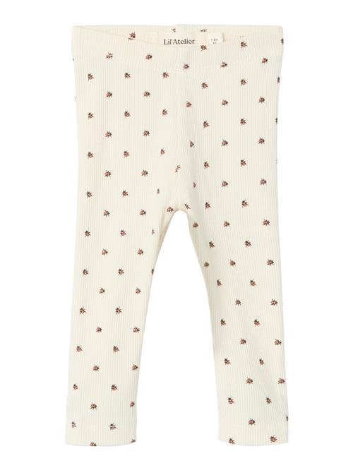 LIL ATELIER Rib Leggings Lago Kye Turtledove Ladybug