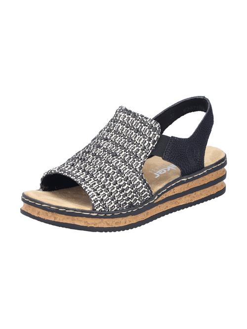 Rieker Sandaler  sort / offwhite