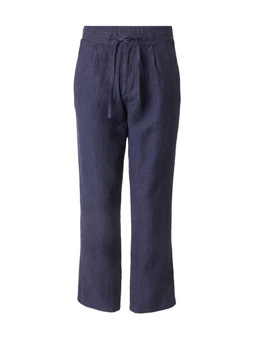 KnowledgeCotton Apparel Bukser med lægfolder  mørkeblå