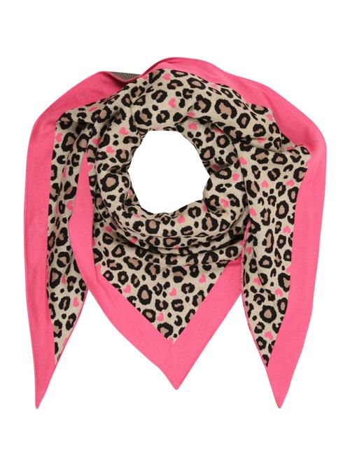 Zwillingsherz Tørklæde 'Leo Amore'  beige / brokade / lys pink / sort