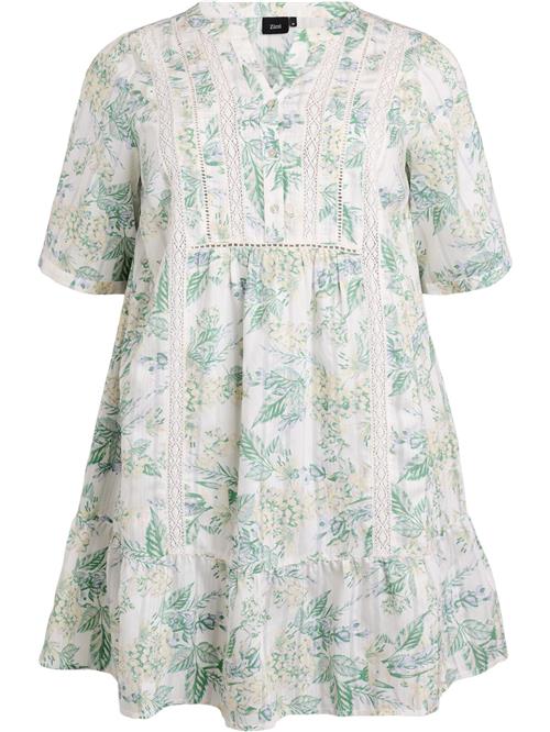 Zizzi Kjole 'MGitte'  grøn / lilla / hvid