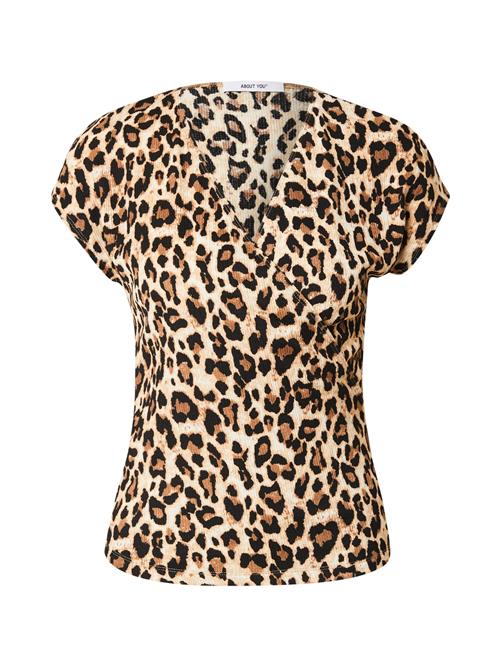 ABOUT YOU Shirts 'Isabella'  beige / camel / sort / hvid