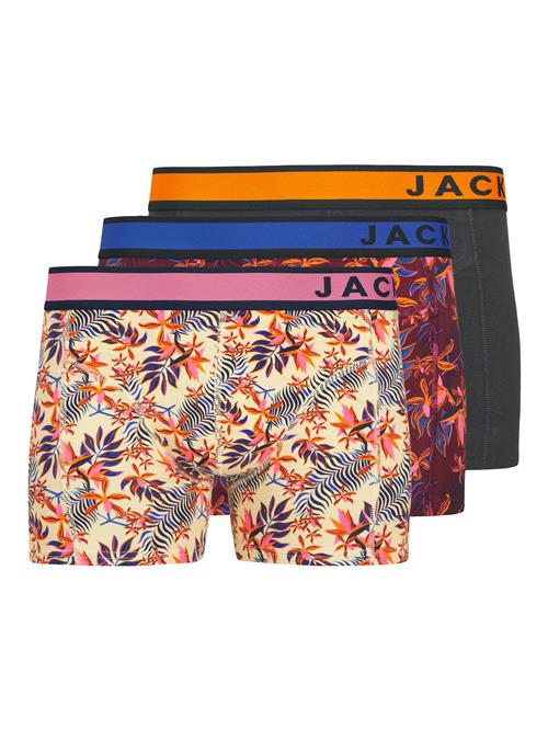 JACK & JONES Boksershorts 'JACLandon'  chamois / mørkegrå / orange / bordeaux