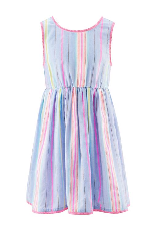 happy girls Kjole  lyseblå / pastelorange / pink / hvid
