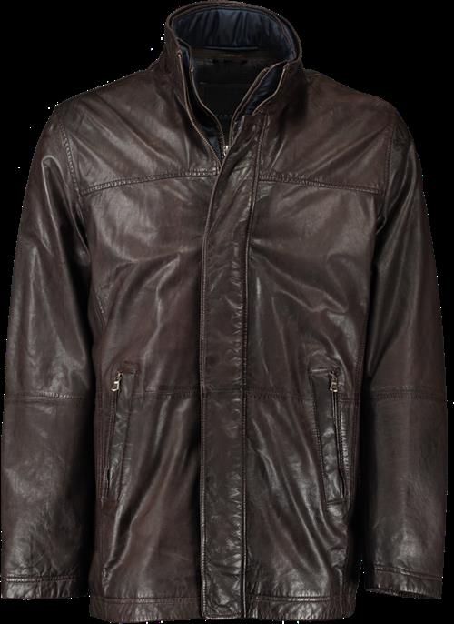 3/4 leather jacket modern fit