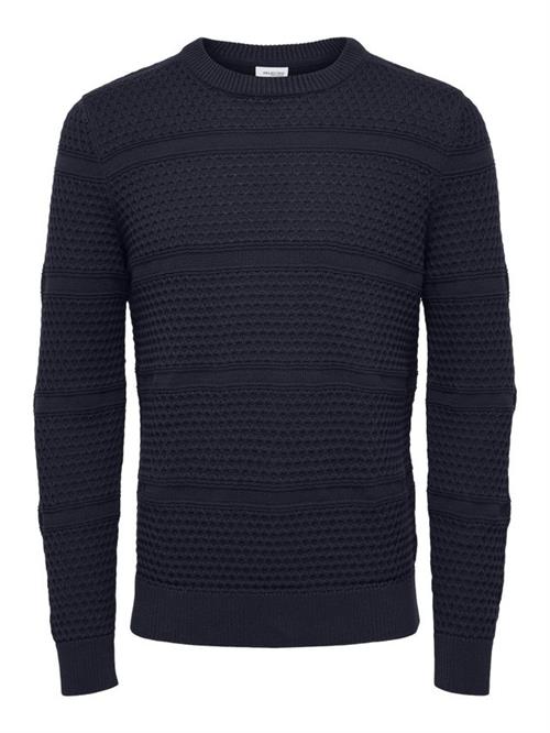 SLHREMY LS KNIT STRIPE CREW NECK W