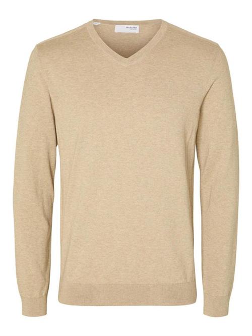 SLHBERG LS KNIT V-NECK NOOS