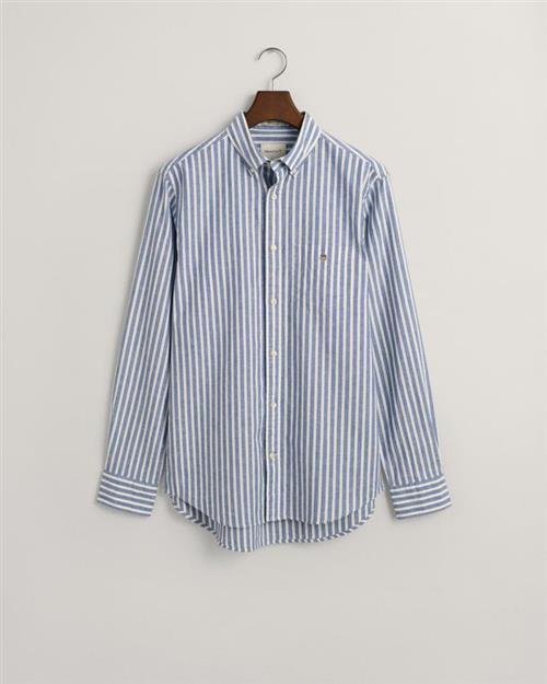 REG COTTON LINEN STRIPE SHIRT