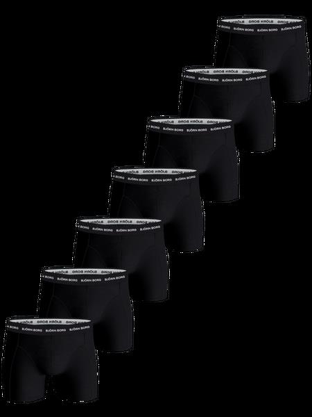 Björn Borg Cotton Stretch Boxer 7-pack Sort, XXL