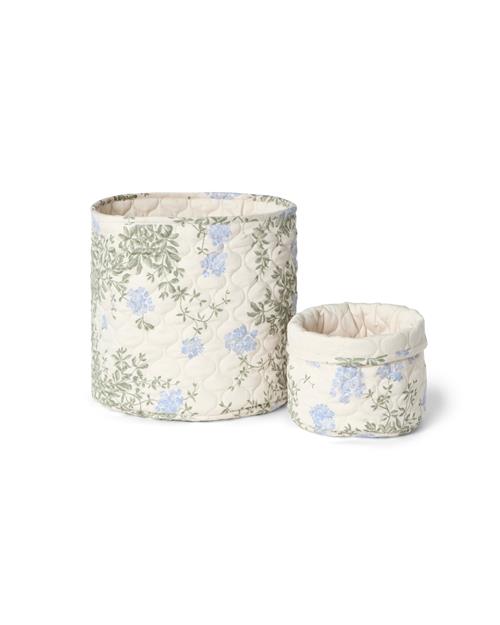 garbo&friends 2-pak Quiltet Kurv I Satin Plumbago  Plumbago One Size  Blå  One Size  unisex