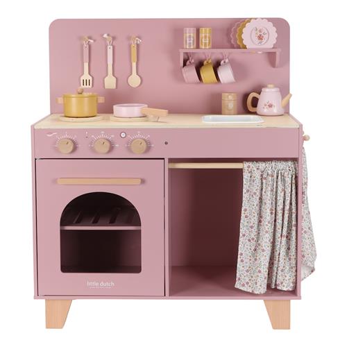 Little Dutch Køkken I Træ Pink  Pink-OS Wood Lyserød  One Size 3 Y+ kvinde