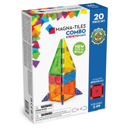 Magna-Tiles MAGNA-TILES MicroMAGS Combo-sæt 20 Stk. Multi  Multi-3 Years+  Grøn  One Size 3 Y+ unisex