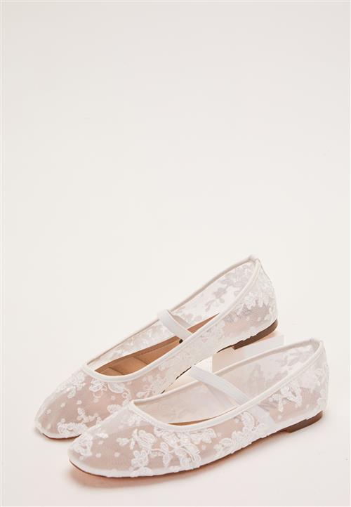 Bianco Bialilja Lace Ballerina