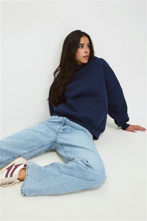 Gina Tricot - Iconic hoodie - hoodies - Blå - XL - Dame