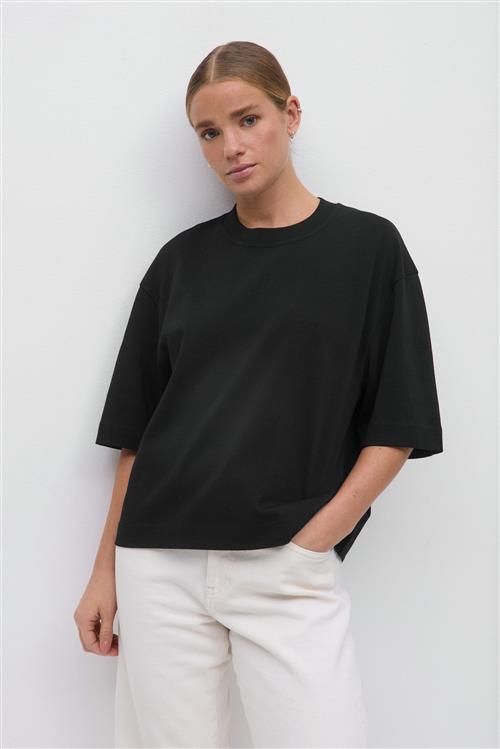 Gina Tricot - Perfect boxy tee - t-shirts - Sort - XS - Dame