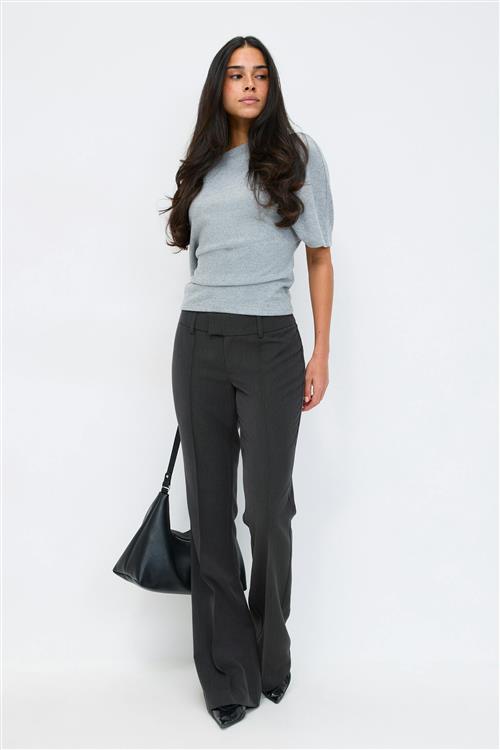 Gina Tricot - Low waist bootcut trousers - Habitbukser - Grå - 34 - Dame