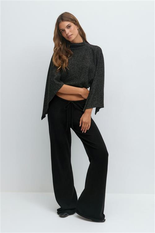 Gina Tricot - Knitted trousers - Bukser - Sort - S - Dame