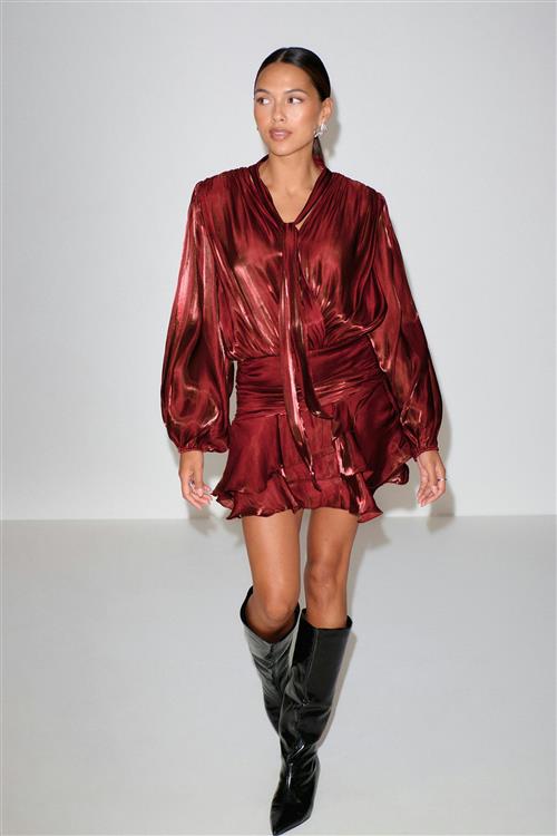 Gina Tricot - Mini frill dress - Kjoler - Rød - 36 - Dame