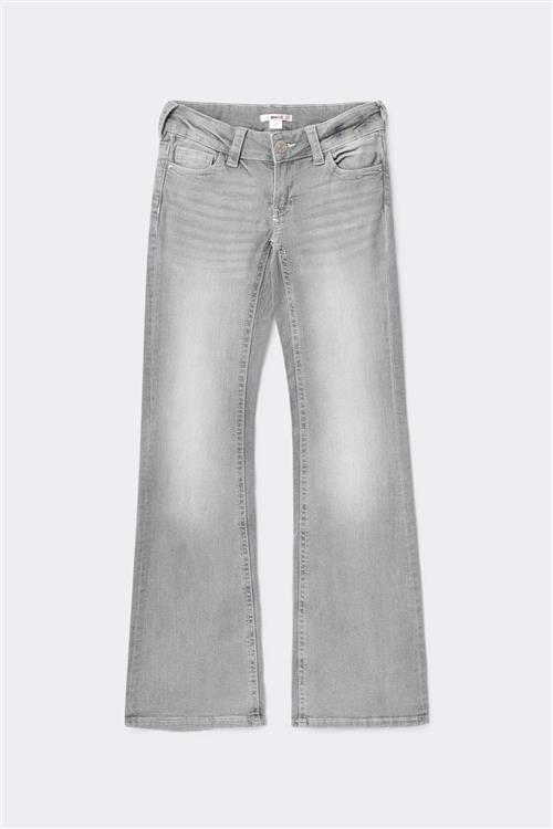 Gina Tricot - Y dixie low flare jeans - low waist jeans til piger 9–14 år - Grå - 158 - Pige
