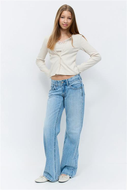 Gina Tricot - Y miss lowlow jeans - jeans - Blå - 152 - Pige