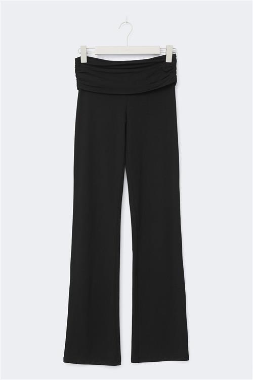 Gina Tricot - Y low flare trousers tall - Bukser til piger 9–14 år - Sort - 134/140 - Pige