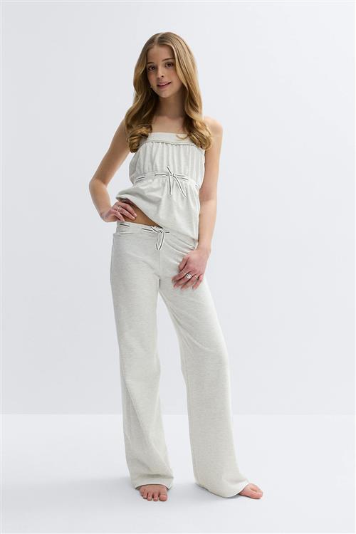 Gina Tricot - Y detail trousers - Bukser til piger 9–14 år - Grå - 134/140 - Pige