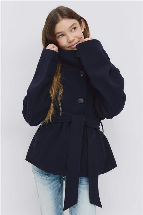 Gina Tricot - Y short felt jacket - Forårsjakker - Blå - 146/152 - Pige