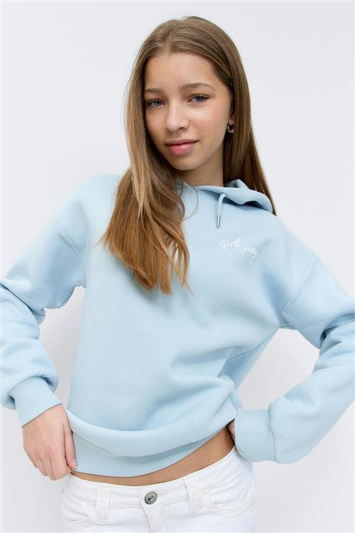 Gina Tricot - Y basic hood - overdele - Blå - 170 - Pige