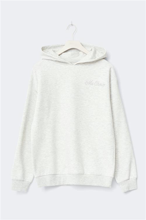 Gina Tricot - Y basic hood - hoodies - Grå - 158/164 - Pige
