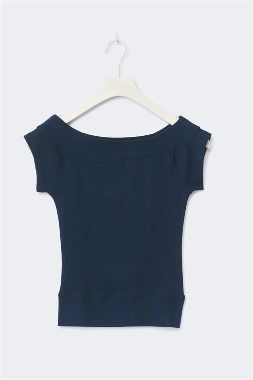 Gina Tricot - Y short sleeve top - overdele - Blå - 170 - Pige
