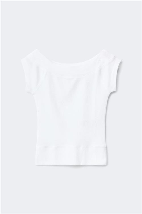 Gina Tricot - Y short sleeve top - Toppe til piger 9–14 år - Hvid - 158/164 - Pige
