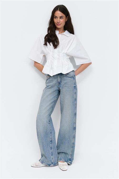 Gina Tricot - Wide flare jeans - wide jeans - Blå - 34 - Dame