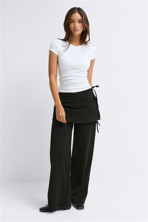 Gina Tricot - Skirt trousers - Vide bukser - Sort - XS - Dame