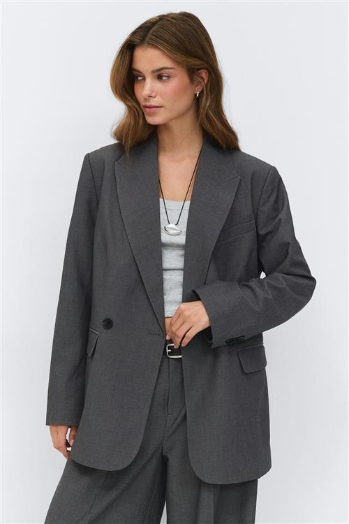 Gina Tricot - Double breasted blazer - Blazere - Grå - L - Dame