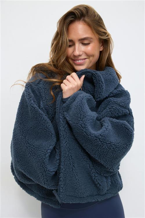 Gina Tricot - Sport fleece jacket - teddy jakker - Blå - S - Dame