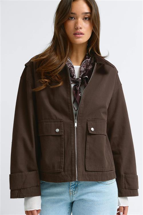 Gina Tricot - Cargo jacket - Jakker - Brun - S - Dame