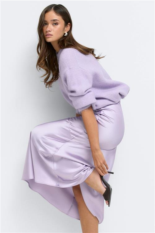 Gina Tricot - Satin skirt - satin nederdele - Lilla - M - Dame