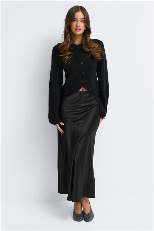 Gina Tricot - Satin skirt - satin nederdele - Sort - S - Dame