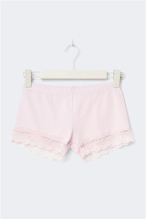 Gina Tricot - 14+ lace detail shorts - shorts - Lyserød - S - Dame