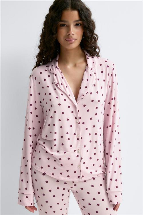 Gina Tricot - Soft pyjamas shirt - pyjamasser - Lyserød - S - Dame