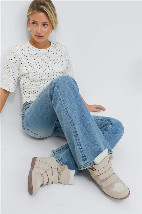 Gina Tricot - 14+ wedge sneakers - sko - Beige - 41 - Dame